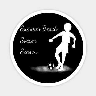 Summer beach soccer season minimalistic design Magnet